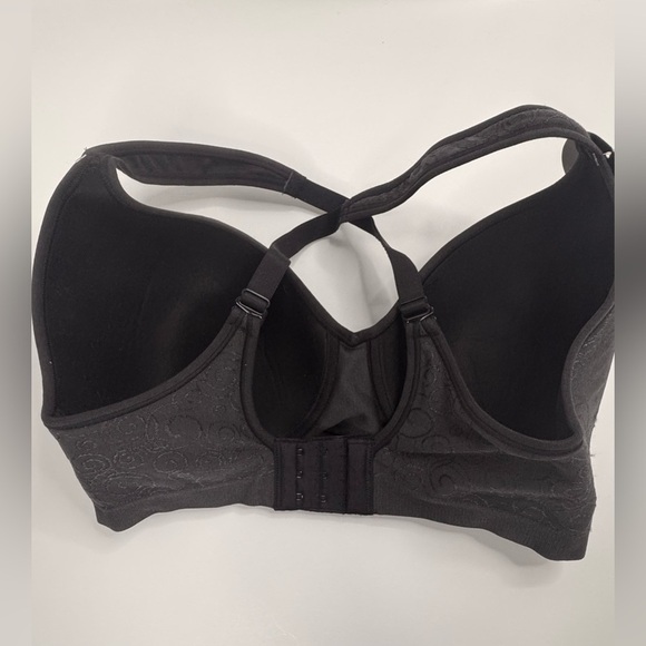Bali Comfort Revolution Jacquard Wire-Free Bra 3463 Black 36DD - Picture 6 of 7